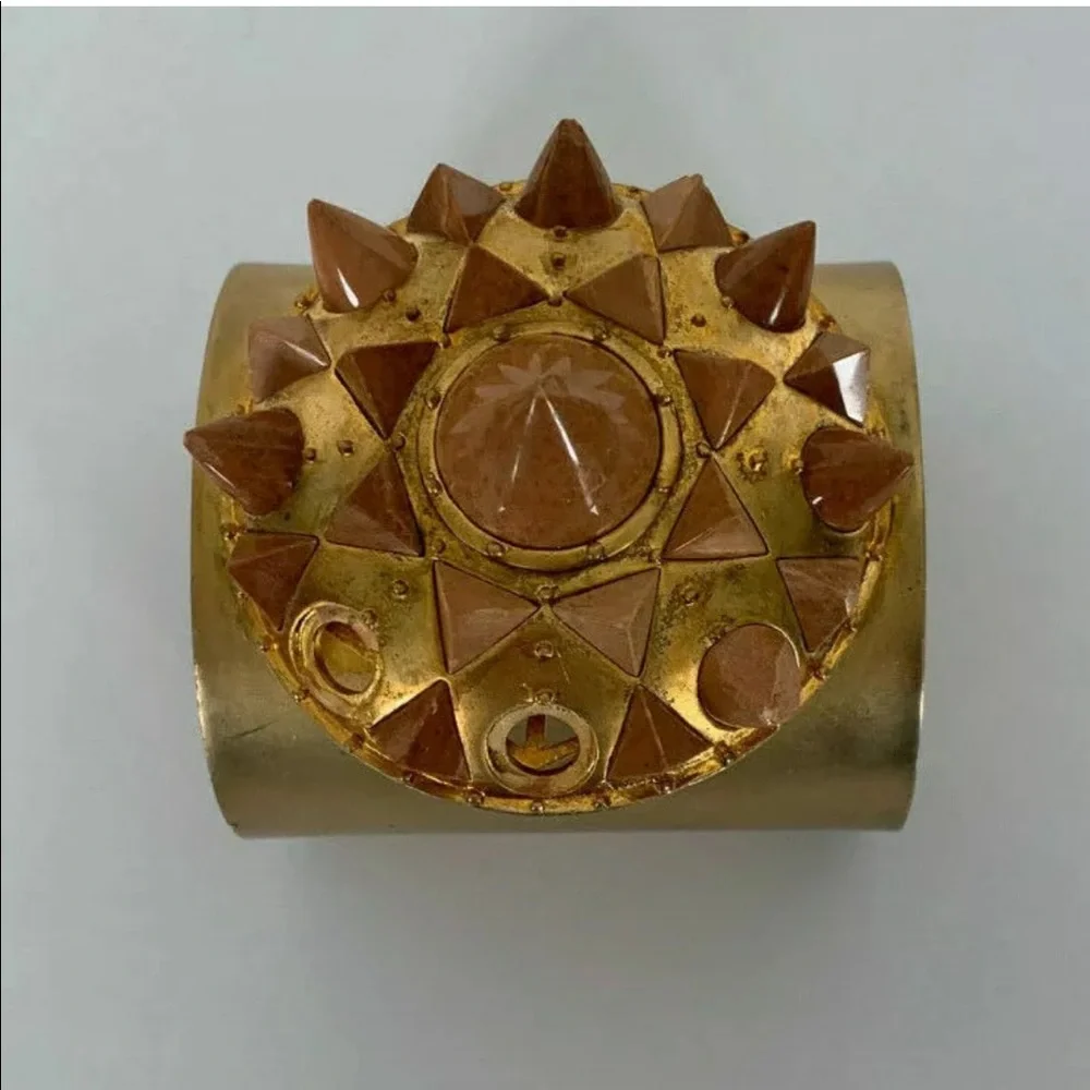 EDDIE BORGO xl brass spike editorial cuff bracelet